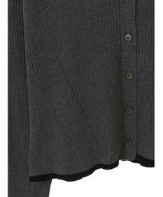 earth music&ecology バイカラートリムニットカーディガン