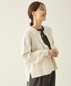 ANY スウェットライクニットカーディガン