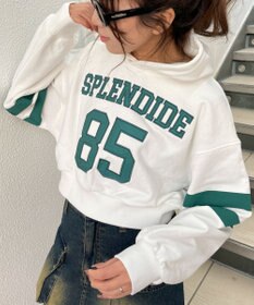 WEGO ナンバリングラインショートプルパーカー