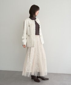 YECCA VECCA スパンコール×チュールスカート