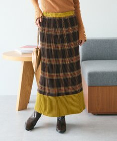 CRAFT STANDARD BOUTIQUE 配色チェックプリーツスカート