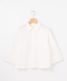 組曲 S エンブロイダリーレース襟付 ブラウス