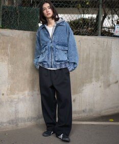 WEGO 【ユニセックス着用ITEM/MLサイズ展開/ウエストゴム】ボンディングスウェットパンツ