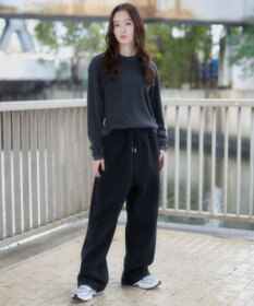 WEGO 【ユニセックス着用ITEM/MLサイズ展開/ウエストゴム】ボンディングスウェットパンツ