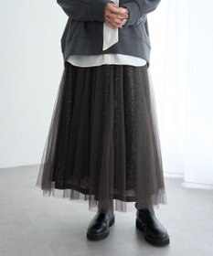 YECCA VECCA スパンコール×チュールスカート