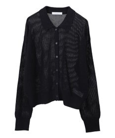 Green Parks 衿つきメッシュニットプルオーバー