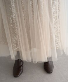 YECCA VECCA スパンコール×チュールスカート