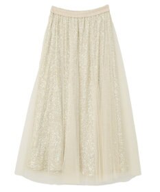 YECCA VECCA スパンコール×チュールスカート