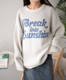 WEGO ロゴジャガードフラッフィーニット