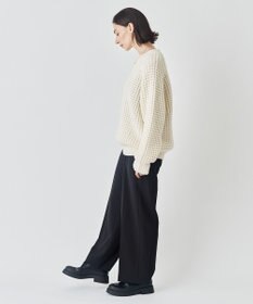 UNFILO MENS 【男女兼用】ウールポップコーン クルーネック ニット