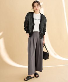 ANY メッシュＶネックニットカーディガン