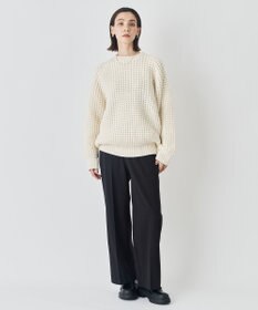 UNFILO MENS 【男女兼用】ウールポップコーン クルーネック ニット