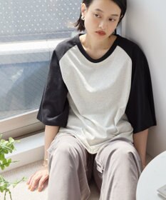 AMERICAN HOLIC ラグラン配色7分袖プルオーバー