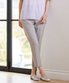 J.PRESS LADIES L 【WEB限定カラーあり・セットアップ対応・洗える・撥水・防汚】コットンFITTYシャーク テーパード パンツ