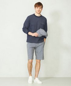 JOSEPH ABBOUD MOUNTAIN 【SPACE／UNISEX】ストライプイージーショートパンツ