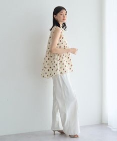 YECCA VECCA シアージャガードペプラムブラウス