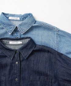 AMERICAN HOLIC Ｗポケットデニムショートシャツ