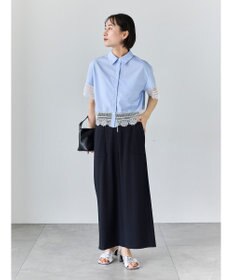 Te chichi レースヘムクロップトシャツ