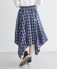 earth music&ecology イレヘムチェックシャツライクスカート