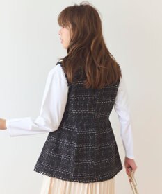 Feroux 【洗える】ラメツイード ジレ