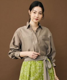 自由区 L シャイニーオーガンジーシアー シャツ