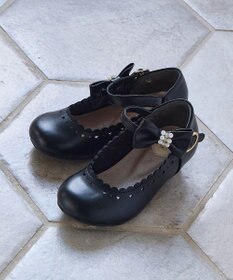 ANY KIDS スムース ヒール パンプス