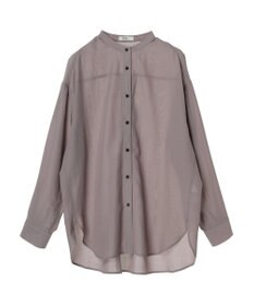 earth music&ecology シアーバンドカラーシャツ