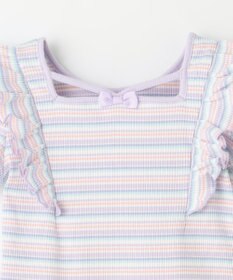 ANY KIDS オン・オフショルダー ボーダー Tシャツ