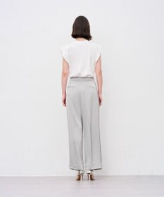 uncrave シャイニーダブルサテン ワイドパンツ