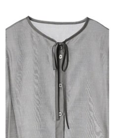 Green Parks AnriettMusee シアーボリュームスリーブブラウス