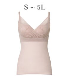 BRADELIS New York 【BRADELIS NewYork peace/接触冷感 ノンワイヤー】綿さらタッチ!ナチュラルフィットブラキャミ25 ブラデリス 補正 下着 カップ付き ブラトップ キャミソール