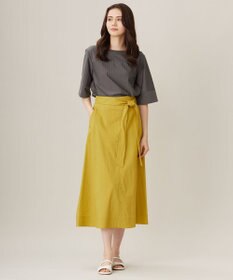 自由区 【洗える】ストレッチシャーティング5分袖 ブラウス