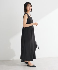 Green Parks 接触冷感麻調ゆったりサロペット