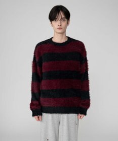 WEGO 【2025秋冬新作/ユニセックス着用ITEM/MLサイズ展開】フェザーニットプルオーバー