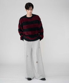 WEGO 【2025秋冬新作/ユニセックス着用ITEM/MLサイズ展開】フェザーニットプルオーバー