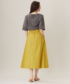 自由区 【洗える】ストレッチシャーティング5分袖 ブラウス