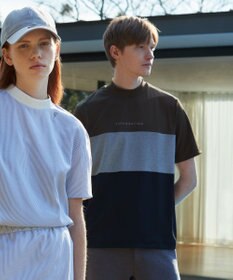 23区GOLF 【23Fondation】カラーブロック モックネックシャツ 一枚で主役級 ストレッチ性◎