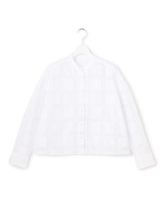 ICB L スクエアエンブロイダリー クロップドシャツ