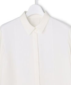 ICB L 【先行予約】 BackSatinAmunzen  異素材デザイン シャツブラウス