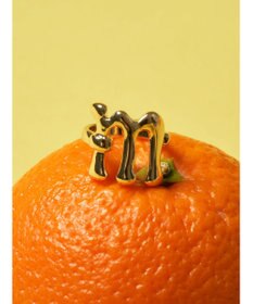 AMERICAN HOLIC イニシャルリングＧＬＤ