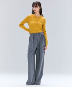 BEIGE， 【洗える・GISELe 10月号掲載】FORD / ウール配色メローヘンリーネックカットソー