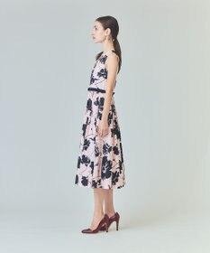 GRACE CONTINENTAL バイカラーボタニカルドレス