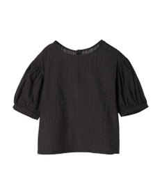 earth music&ecology 刺繍パフスリーブブラウス