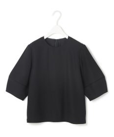 ICB 【UVケア・接触冷感・速乾・防シワ・洗える】 FluidBackSatin ランタンスリーブブラウス