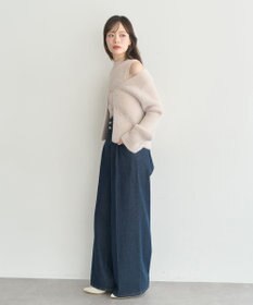 earth music&ecology SET2点チャーム付きシャギーニット＋インナー