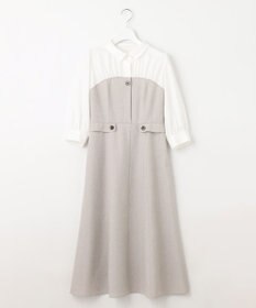 Feroux 【洗える】シャツドッキング ワンピース