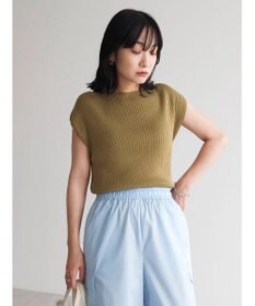 Green Parks ・Ｐｅｔｉｔ　Ｆｌｅｕｒ　フレンチスリーブリブニット