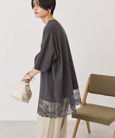 AMERICAN HOLIC カレッジロゴレースドッキングＴシャツ