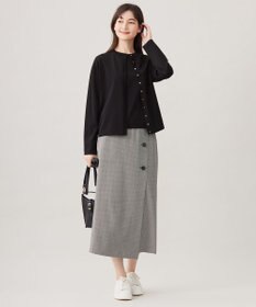 自由区 L 【アンサンブル対応・洗える】アセテートコットン カーディガン