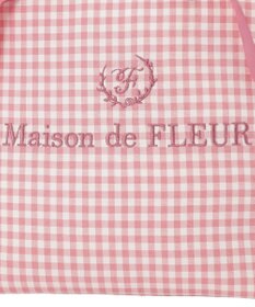 Maison de FLEUR ギンガムブランドロゴフリルハンドルトート